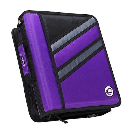 Case-It Case-It 1590375 The Z Zippered Binder; 1.5 in. - Purple 1590375